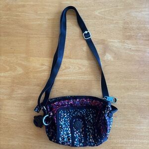 Kipling Multicolor Bird Pattern Crossbody Bag